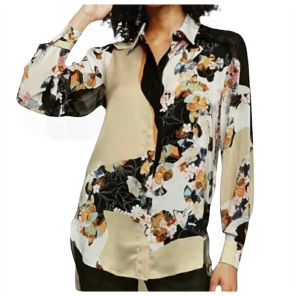 3.1 Phillip Lim for Target small floral button front blouse top TLS1 9049 - Picture 1 of 10
